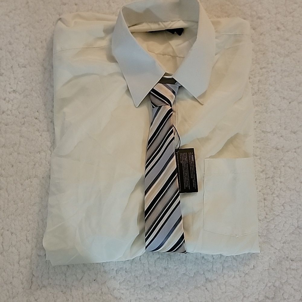 🆕️👔Vittorino Mens Dress Shirt And Tie Set